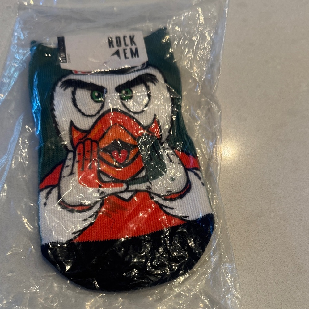 Men's Athletic Socks - Cartoon Duck Design Sebastian ibis